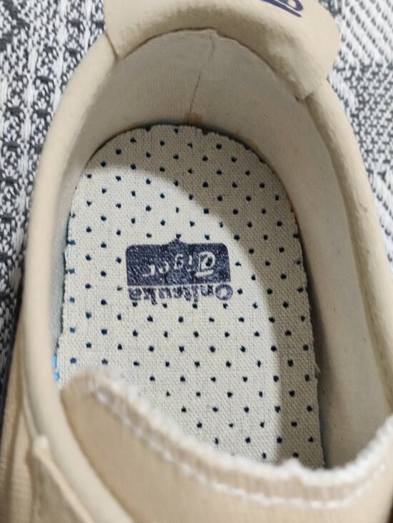 Onitsuka Tiger Mexico 66 Series Off-White and Navy Blue Canvas Slip-On Casual Sh